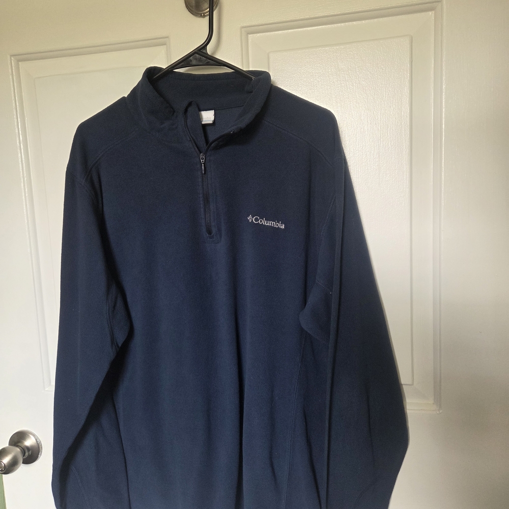 Columbia Navy Quarter-Zip Fleece Pullover